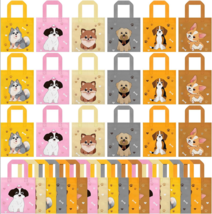 Puppy party favor tote bags for kids or dogs parties, treat bags 7.87&quot; 36 ct - £14.38 GBP