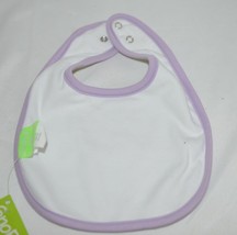 SnoPea Baby Unisex Bib Snap Closure Purple Green Animal Design image 2