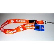 clemson tigers logo ncaa college lanyard safety fastener made in usa - £19.57 GBP