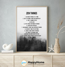 Meditation Zen Things Wall Art Motivational Inspirational Quotes Office Decor - £18.70 GBP+