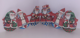 8 Ft Christmas Santa Claus Paper Garland Midwest Uncle Sam Jolly Old Sanit Nick - £6.78 GBP