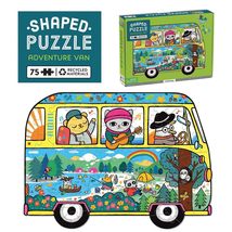 Mudpuppy Adventure Van  75 Piece Unique Van Shaped Scene Puzzle with Co... - $15.71