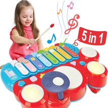 1 Year Old Girl Birthday Gift - 2 Year Old Girl Toys - Baby Piano, Drum Set f... - £56.37 GBP