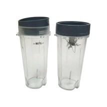 2 16 oz Ninja Single Serve Blender Cups with Blender Lid Blade - $19.40