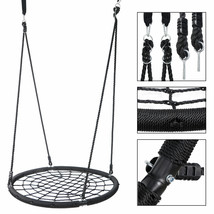 Spider Web Tree Swing Net With Sturdy Padded Steel Frame Adjustable Hanging Rope - £70.33 GBP