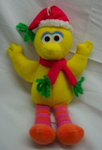 Fisher Price 2000 Sesame Street Christmas Big Bird 9&quot; Plush Stuffed Animal Toy - £12.84 GBP