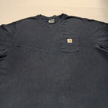 Carhartt K126 NVY Men's Blue Long Sleeve Pocket Workwear Cotton T-Shirt Size 3XL image 14