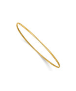 Finest Gold 1.5 mm 14K Yellow Gold Slip-on Bangle Bracelet - $222.68