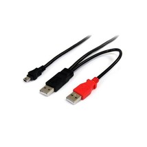 StarTech 3 feet USB Y Cable for External Hard Drive - USB A to mini B  - $12.00