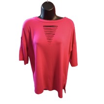 Blumin Apparel Women&#39;s Size Small Pink Cut Out T-Shirt - £5.32 GBP