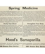 Antique 1884 Hood&#39;s Sarsaparilla Quack Medicine Advertisement Ephemera 5... - $28.05 CAD