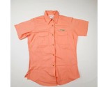 Columbia PFG Women&#39;s Fishing Shirt Vented Size S Coral Cotton TR14 - $12.86