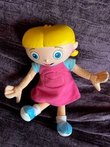 Fisher-Price Small Rubber Head Blonde Haired Stuffed Kids Cartoon TV Sho... - $11.29