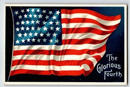 4th Of July Postcard Glorious Fourth Flag 46 Stars Ellen Clapsaddle 2443 Germany - £28.76 GBP
