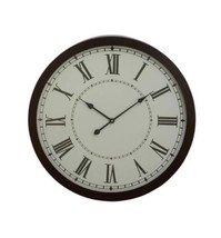Litton Lane Vintage Wall Clock Black Traditional Theme Glass Face 30 in. Dia - £46.56 GBP