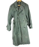 Vietnam War Raincoat Mens 36S 8405-965-2148 Army Green Trench Coat Belt ... - $55.74