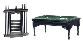 Dollhouse Miniatures - Pool Table Set - Black - 1/12th Scale - £28.89 GBP