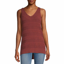 a.n.a. Women&#39;s V-Neck Sleeveless Pull Over Sweater X-SMALL Barn Red Color - £16.05 GBP