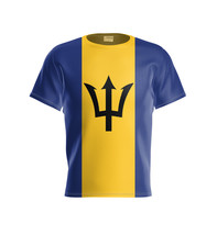 Barbados T-shirt Proud Barbados flag Coat of Arms Barbados Sport T-Shirt... - $31.99