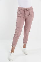 Women Pants Ladies Casual Stretch Jogger Dusty Pink - £20.56 GBP