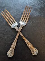 Lotto Di 2 Gorham Regent Modello Silver Plate 7 IN 1902 Cena Forcella Mo... - $20.66