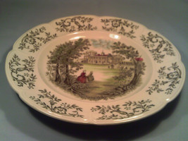 [Q22] 10" Porcelain Collector Plate Mount Vernon Windsorware Hand Engraved - $27.91