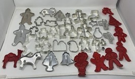 Lot Of 39 Christmas Cookie Cutters Gingerbread Men Angles Trees Santa Nativity - £30.27 GBP