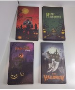 28 Halloween Paper Goodie Bags 4 Designs With Stickers - £7.58 GBP