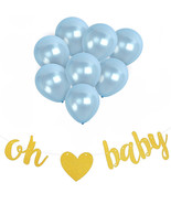 Boy Baby Shower Party Supplies Decorations Decor Kit Banner Balloons blu... - £6.88 GBP