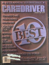 Car &amp; Driver Magazine January 1987 5th Annual Issue Ten Best Cars Race D... - $12.95