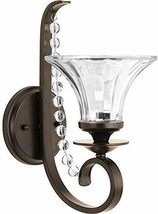 Progress Lighting Bliss 1-Light Dimmable Antique Bronze Bell Vanity Light Fluted - £31.64 GBP