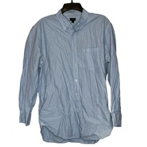 J,Crew Men Button Down Shirt Oxford Long Sleeve Striped 100% Cotton Large - £15.63 GBP