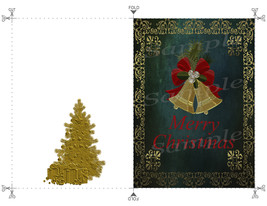 Christmas card gold bells  110 sample thumb200