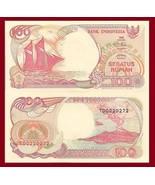 Indonesia P127g, 100 Rupiah, Sailboat Pinisi / famous Krakatoa Volcano U... - €0,84 EUR