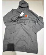 Women&#39;s Nike Heather Gray CLEVELAND BROWNS Fleece Pullover Hoodie LONG XXL - $1,079.22 MXN