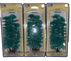 3 Aquarium Plants Abulia Plastic Plant Pearl Fresh or Salt Water 6&quot; New Fish Ta - $14.84