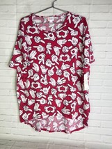 Lularoe Disney Womens Size S Mickey Mouse Hands Irma High Low Shirt Top NEW - £27.26 GBP
