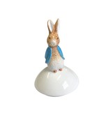Beatrix Potter Peter Rabbit Canister Flower Vase 10 in w Lid Mama Bunny ... - £20.15 GBP