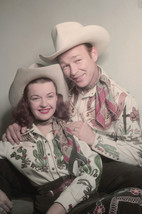 Roy Rogers and Dale Evans posing in green cactus cowboy garb 18x24 Poster - £19.22 GBP