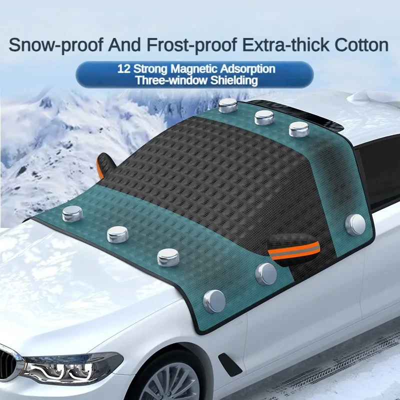 Car Windshield Snow Cover Automobile Anti Freeze Snow Windshield Covers Magnetic - £20.53 GBP+