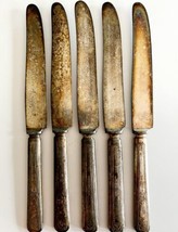 Silverplate English Plate Flatware Lot of 5 Butter Knives Antique c1930s-40 C98 - £23.48 GBP