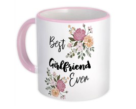 Best GIRLFRIEND Ever : Gift Mug Flowers Floral Boho Vintage Pastel - £12.51 GBP