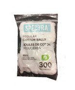 SPECTRA REGULAR SIZE 100% PURE COTTON BALLS - 300 COUNT PER PACK - 3 PACKS - £11.30 GBP