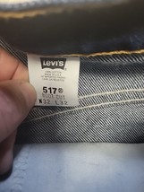 Vintage Levis 517 Boot Cut Mens Jeans 32x32 Hemmed (32x30) Actual Dark Wash Y2K - £20.55 GBP