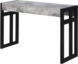 Faux Birch/Black Frame Monterey Console Table By Convenience Concepts. - $117.94