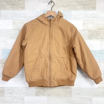 Old Navy Hooded Canvas Workwear Jacket Tan Brown Utility Bomber Boys Lar... - £31.04 GBP