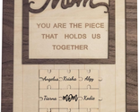 Mother&#39;s Day Gifts for Mom Women Her, Mom Puzzle Piece Gift You Are the ... - £24.56 GBP