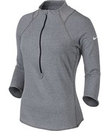 Nike Women&#39;s Baseline Half Zip Tennis Shirt (Dark Grey Heather),X-Small - €51,57 EUR