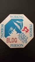 PAUL SIMON 1991 TOUR VINTAGE ROSEMONT, ILLINOIS ORIGINAL CLOTH BACKSTAGE... - $190.07 MXN