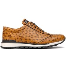 Genuine ostrich quil fashion sneaker Shoes Scanno Antique Paja image 2